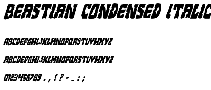 Beastian Condensed Italic police